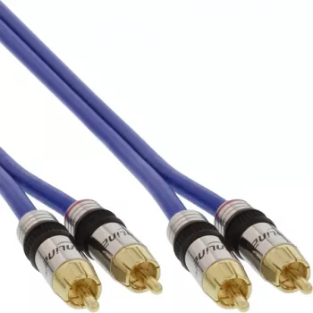 InLine Premium RCA Audiokabel 2x RCA Stecker / Stecker vergoldet 3m
