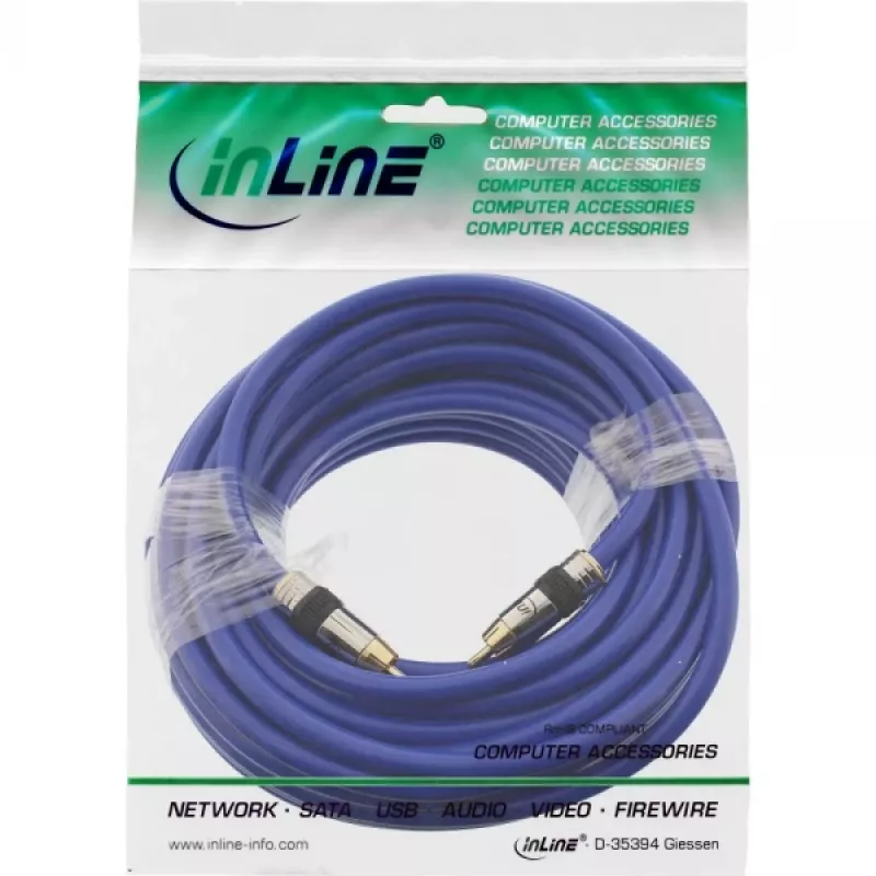 InLine Premium RCA Video & Digital Audio Kabel RCA Stecker / Stecker vergoldet 20m