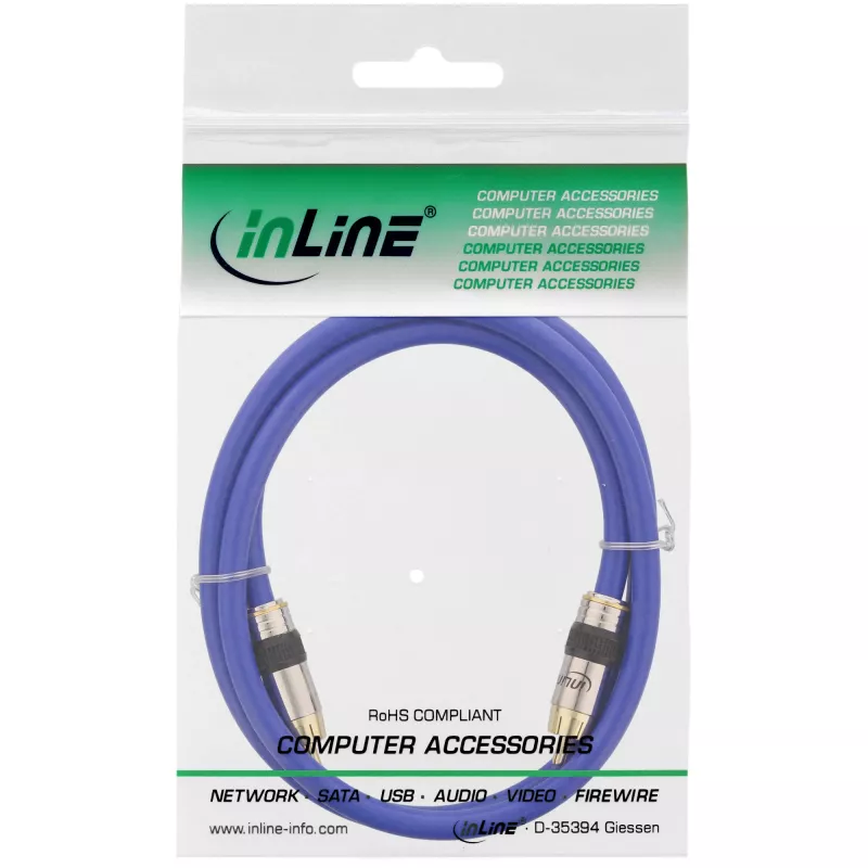 InLine Premium RCA Video- und Digital-Audiokabel RCA Stecker / Stecker vergoldet 10 m
