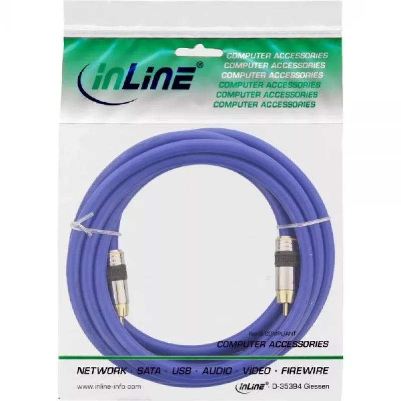 InLine Premium RCA Video- und Digital-Audiokabel RCA Stecker / Stecker vergoldet 3 m