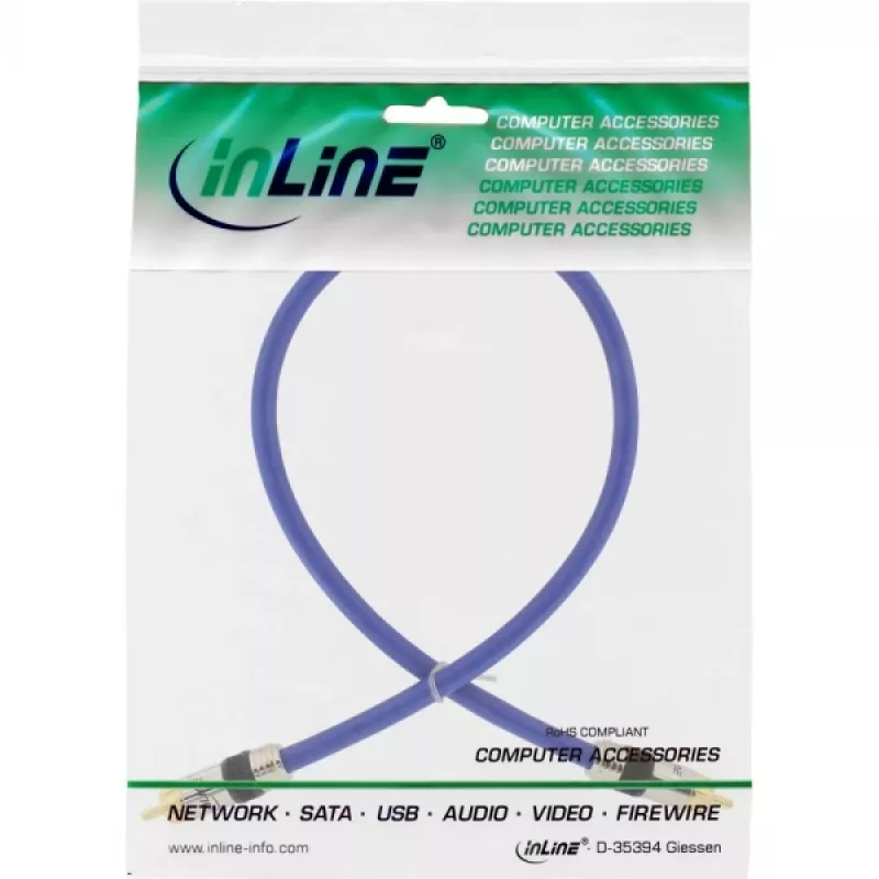 InLine Premium RCA Video & digitales Audiokabel, RCA-Stecker/Stecker, vergoldet, 2 m