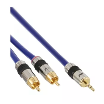 InLine Premium Audiokabel 2x Cinch-Stecker / 3,5 mm Klinkenstecker vergoldet 5 m