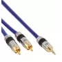 InLine Audiokabel Premium 2x Cinch-Stecker / 3,5 mm Klinkenstecker vergoldet 10 m