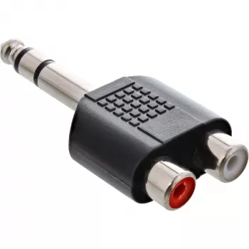 Audio Adapter 6,3 mm Klinke Stecker Stereo / 2x Cinch Buchse InLine 99323