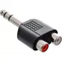Audio Adapter 6,3 mm Klinke Stecker Stereo / 2x Cinch Buchse InLine 99323