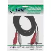 InLine Audiokabel, 2x RCA Stecker/Stecker 2 m, Schwarz