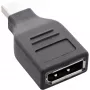 InLine DisplayPort-Adapter, Mini DisplayPort Stecker / DisplayPort Buchse, 4K/60Hz