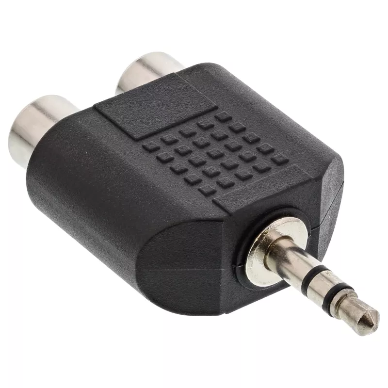 Audio-Adapter 3,5 mm Stecker / 2x Cinch-Buchse Stereo InLine 99302