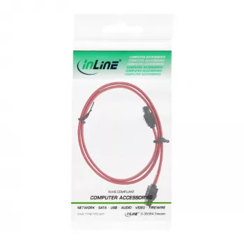 InLine SATA-Kabel für 150 / 300 / 600 S-ATA-Verbindungen mit Verriegelungen, 0,3 m