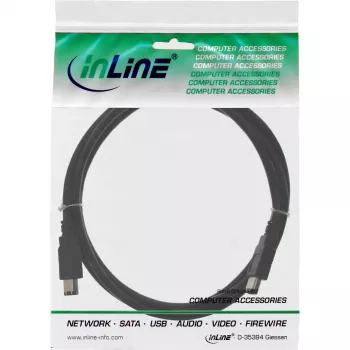 FireWire 400 Kabel InLine 34010 10m Stecker/Stecker Schwarz