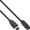 InLine FireWire 400 auf 800 1394b Kabel 6 / 9 Pin Stecker 3m
