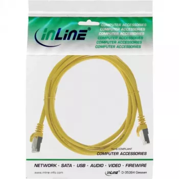 InLine Patchkabel SF/UTP Cat.5e gelb 0,25m