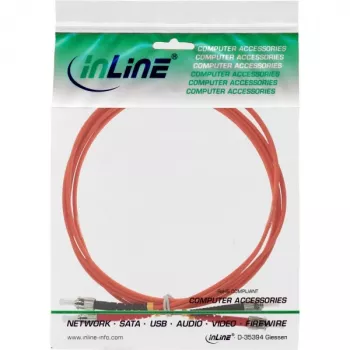 InLine Glasfaser-Duplexkabel ST/ST 50/125µm OM2 2m