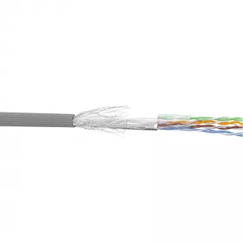 InLine Patchkabel SF/UTP Cat.5e AWG26 CCA PVC grau 500m
