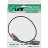 InLine schlank Patchkabel, U/UTP, Cat.6, schwarz, 0,3m