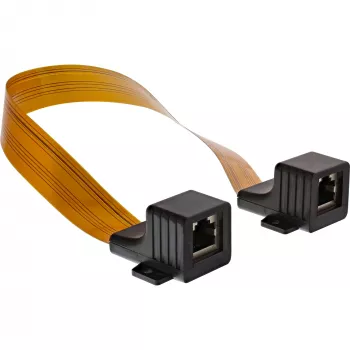 InLine schlank RJ45-Kabel für Fenster-/Türdurchführungen, 2x RJ45 F/F, 1:1, ungeschirmt, 0,3 m