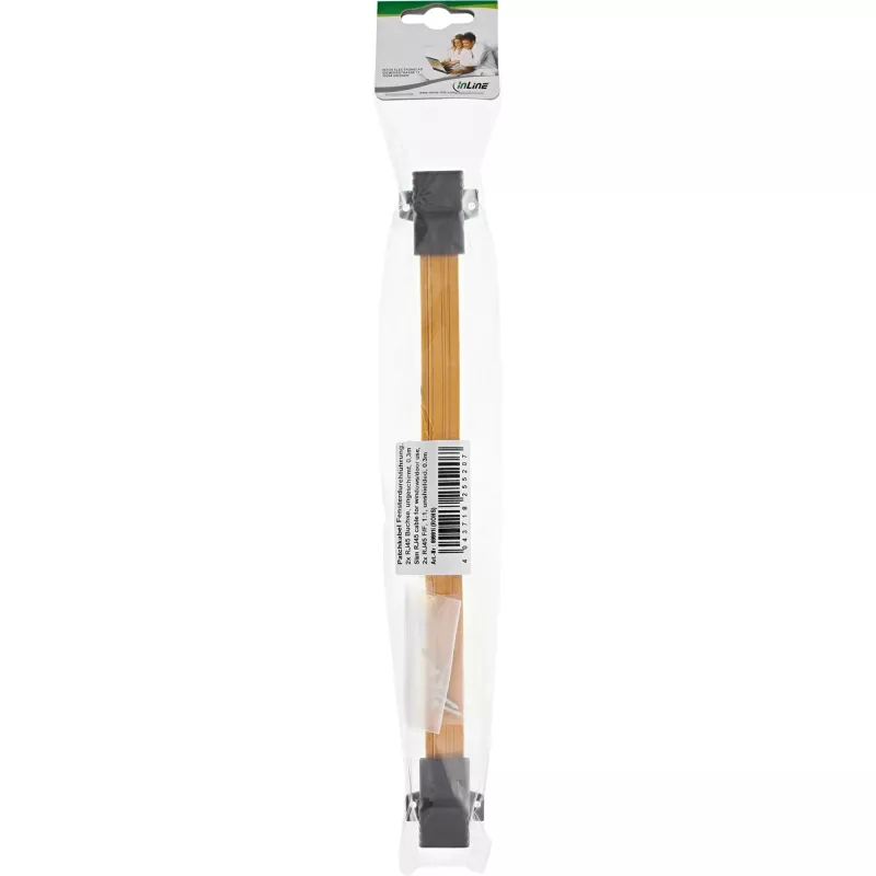 InLine schlank RJ45-Kabel für Fenster-/Türdurchführungen, 2x RJ45 F/F, 1:1, ungeschirmt, 0,3 m
