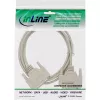 InLine serielles Kabel, vergossen, DB25 Stecker/Stecker, direkt, grau, 2 m