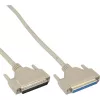 InLine serielles Verlängerungskabel, vergossen, DB37, Stecker / Buchse, direkt, grau, 3 m