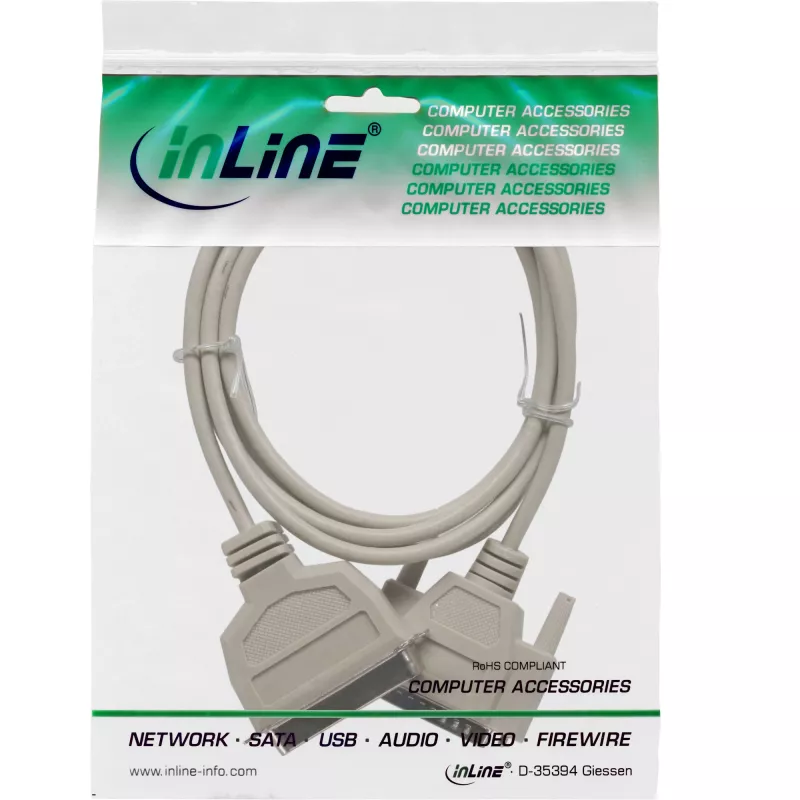 InLine Druckerkabel bidirektional 25-polig D-Sub auf 36-polig Centronics 5m