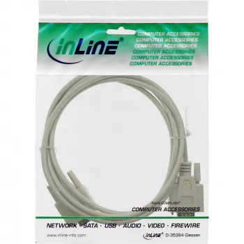 InLine serielles Kabel DB9 Stecker/Stecker direkt 3m