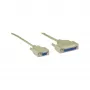 Nullmodem-Kabel InLine DB9-Buchse / DB25-Buchse 2m beige