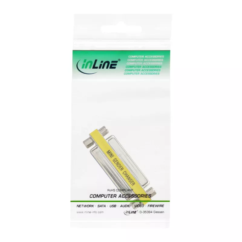 InLine Mini Adapter 25-polig Sub-D Buchse auf Buchse