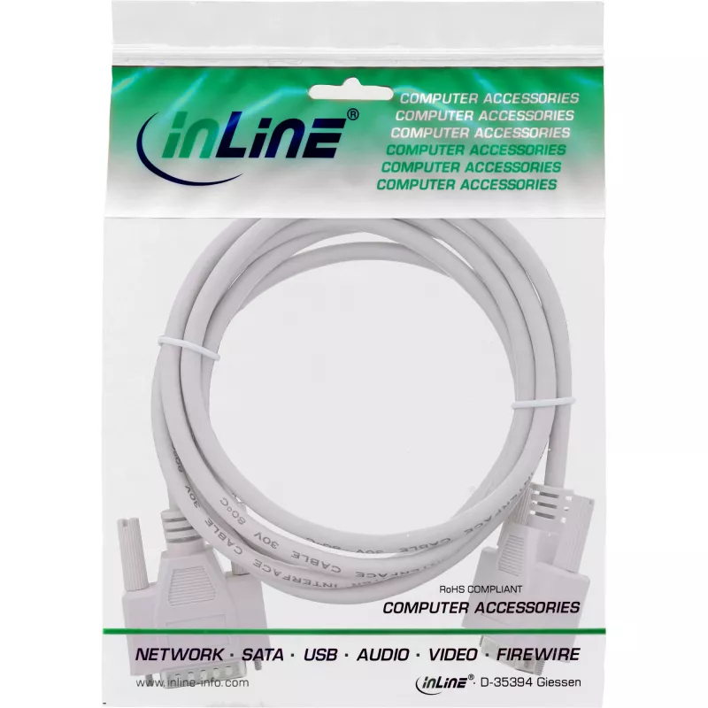 InLine Gameport-Verlängerungskabel DB15 Stecker/Buchse 2 m vergossen
