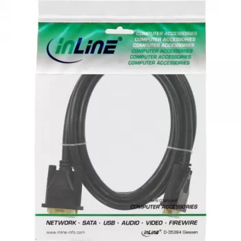 InLine DVI-D-Kabel, Premium, 24+1 M/M, Dual Link, vergoldet, 3m
