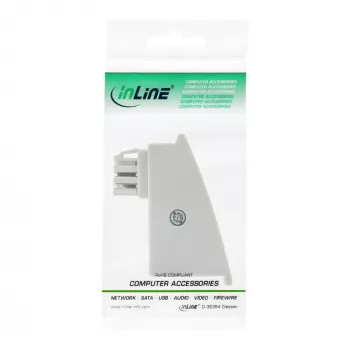 InLine TAE-F DSL Adapter, TAE-F Stecker / RJ45 Buchse, 8P2C für Fritzbox, grau