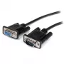 StarTech.com 2m Schwarzes durchgeschleiftes DB9 RS232 serielles Kabel - M/F