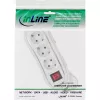 InLine Steckdosenleiste, 3-fach Schutzkontakt CEE 7/3, mit Schalter, weiß, 5 m