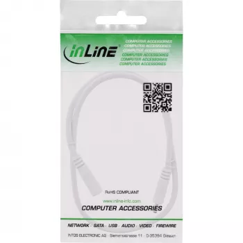 InLine DC-Verlängerungskabel, DC-Stecker/Buchse 3,5x1,35mm, AWG 18, weiß 2m