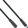 InLine DC-Verlängerungskabel, DC-Stecker/Buchse 3,5x1,35mm, AWG 18, schwarz 5m