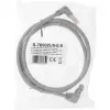 InLine Patchkabel beidseitig abgewinkelt, S/FTP (PiMf), Cat.6, 250 MHz, PVC, Kupfer, grau, 1,1 m