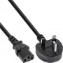 InLine Netzkabel England Stecker / 3-polig IEC C13 Stecker 3m 250V 13A