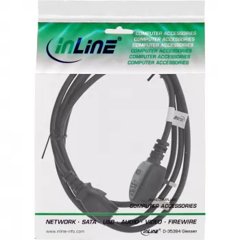 InLine Netzkabel England Stecker / 3-polig IEC C13 Stecker 3m 250V 13A