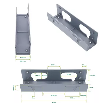 InLine Montageschienen-Halterungen für 3,5-Zoll-Festplatten 59959