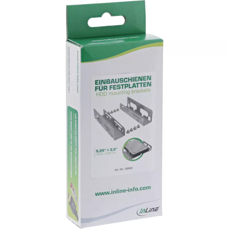InLine Montageschienen-Halterungen für 3,5-Zoll-Festplatten 59959