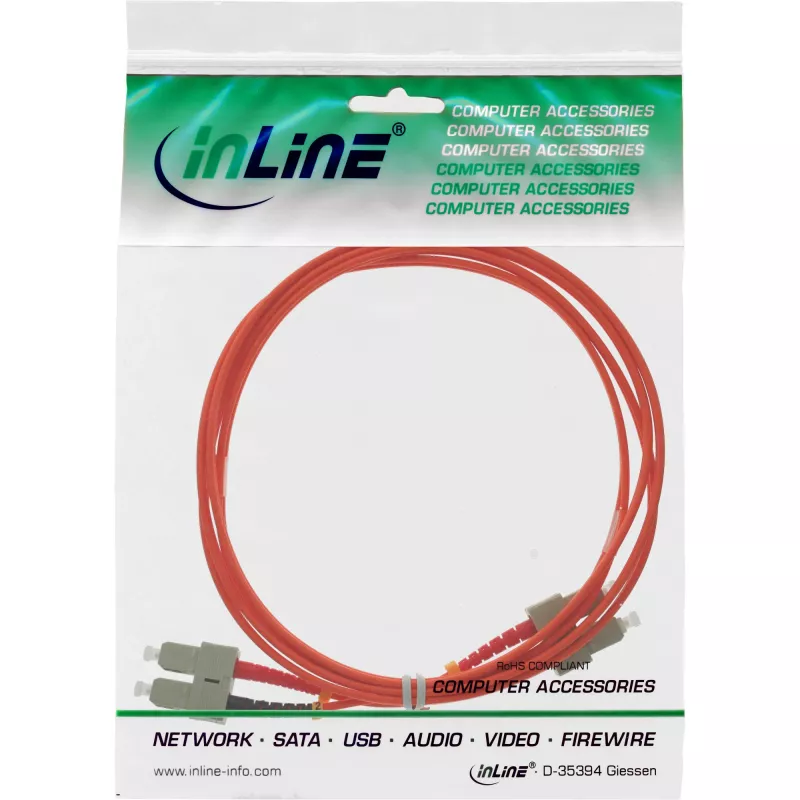 InLine Glasfaser-Duplexkabel SC/SC 50/125µm OM2 10m