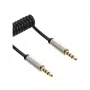 InLine schlank Audio Spiralkabel 3,5 mm Stecker / Stecker 4-polig Stereo 1 m