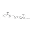 Kabelwanne für Untertischmontage InLine 131×590×74 mm grau