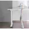 InLine Kabelführung flexibel, vertikal für Tische, 2 Kammern, 0,80 m silber