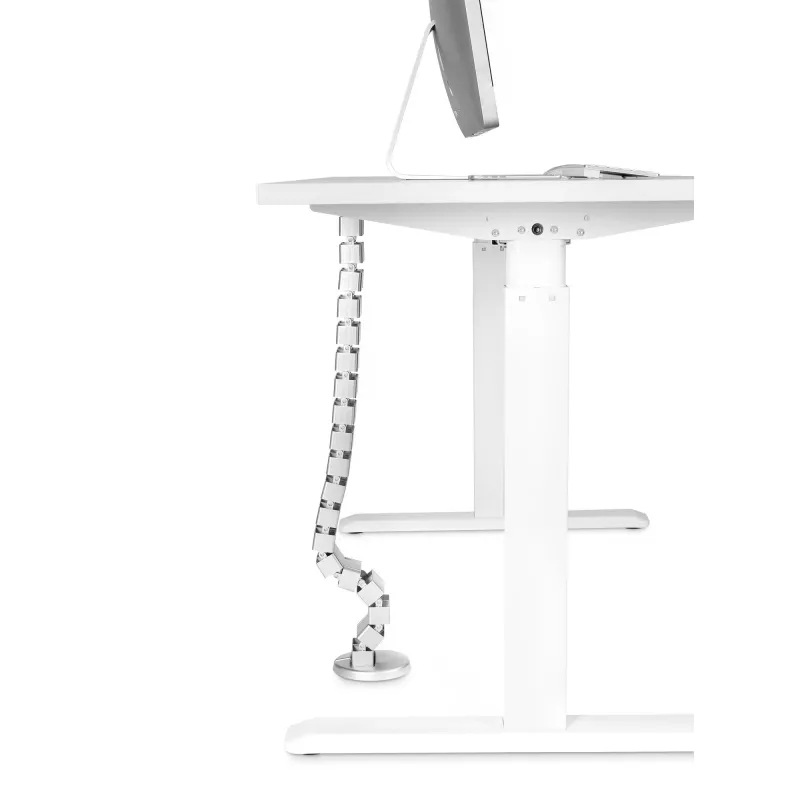 Kabelkanal InLine für höhenverstellbare Tische, 4 Kammern, grau, 68×36×42 mm