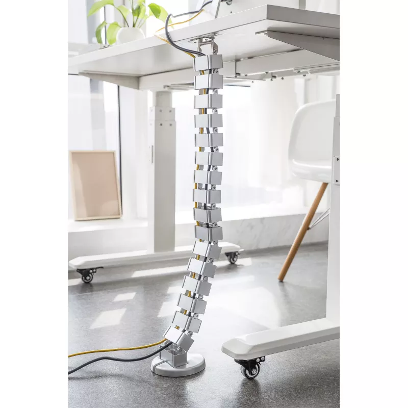 Kabelkanal InLine für höhenverstellbare Tische, 4 Kammern, grau, 68×36×42 mm