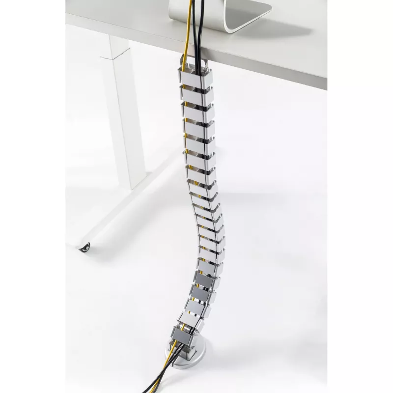 Kabelkanal InLine für höhenverstellbare Tische, 4 Kammern, grau, 68×36×42 mm
