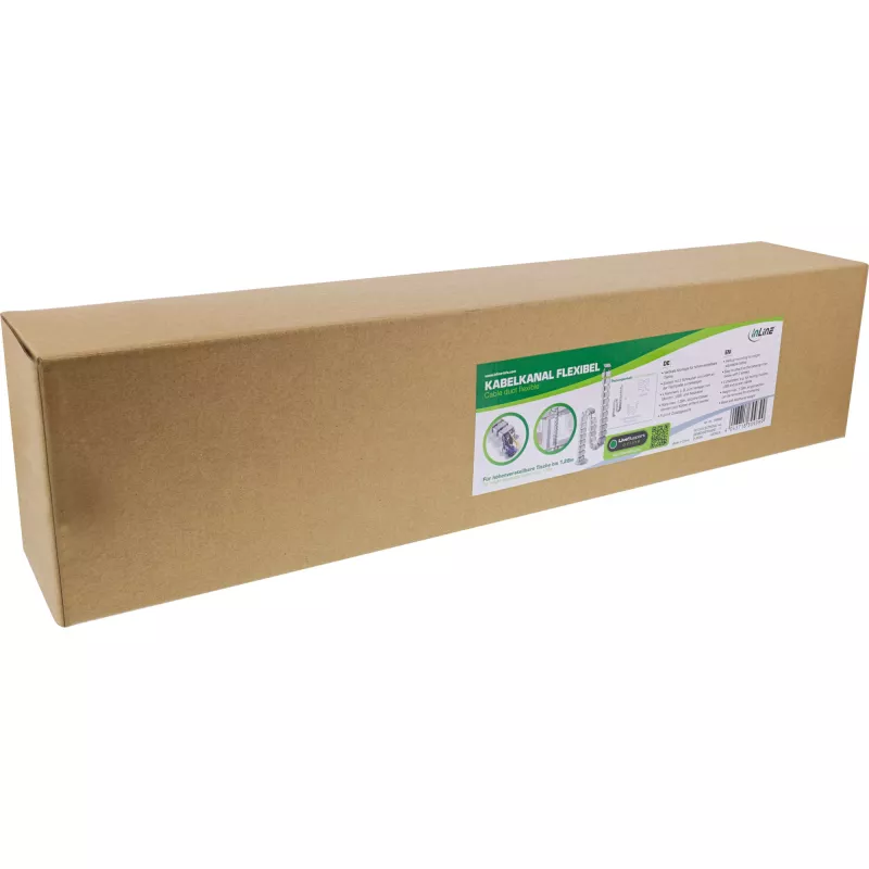 Kabelkanal InLine für höhenverstellbare Tische, 4 Kammern, grau, 68×36×42 mm