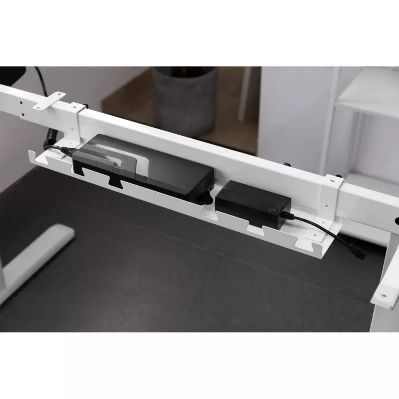 Kabelkanal/Ablage für Untertischmontage InLine 131×590×74 mm, weiß
