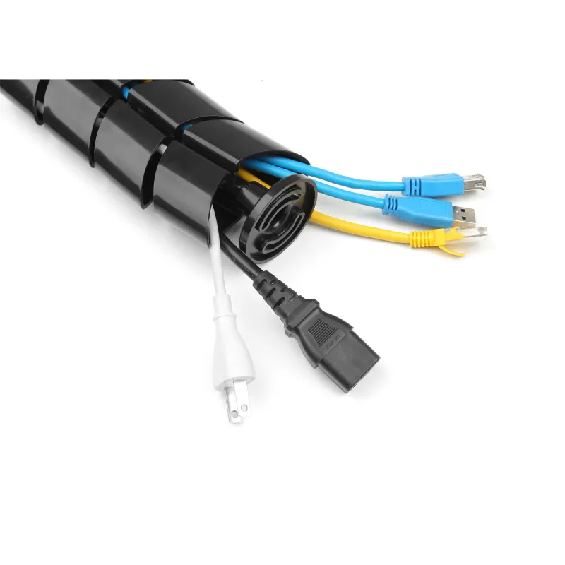 InLine Kabelschlauch flexibel, vertikal für Tische, 2 Kammern, 0,80 m schwarz
