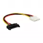 SATA Power Adapterkabel 15-polig Buchse / 4-polig Stecker 0,30m InLine 29669A